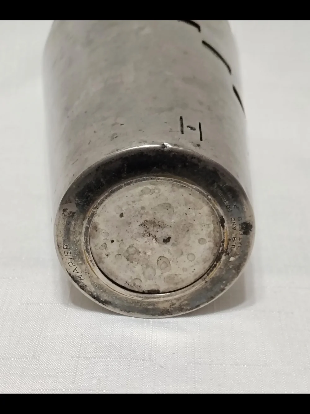 Napier Vintage 1930's Cocktail Shaker Dial-a-Drink  Patent Pending Silver Plated